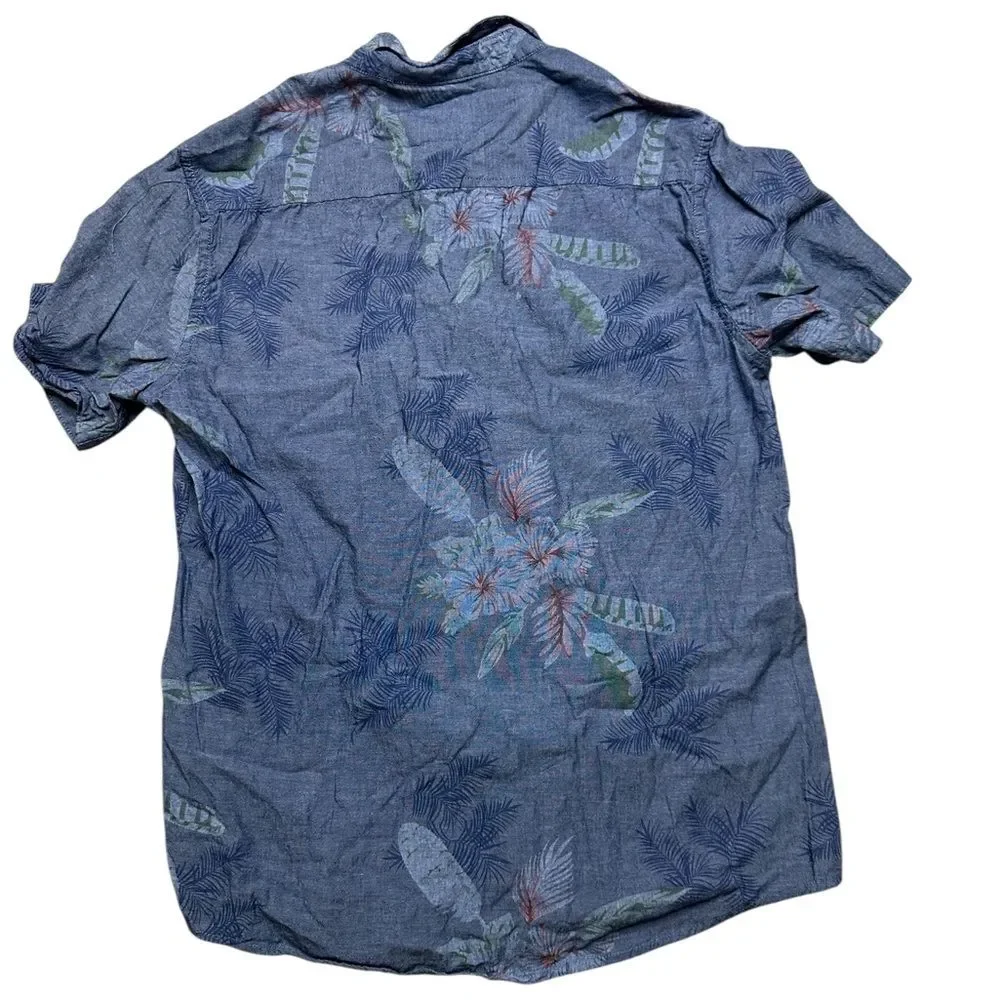 Men’s Blue Tropical Print Shirt‎